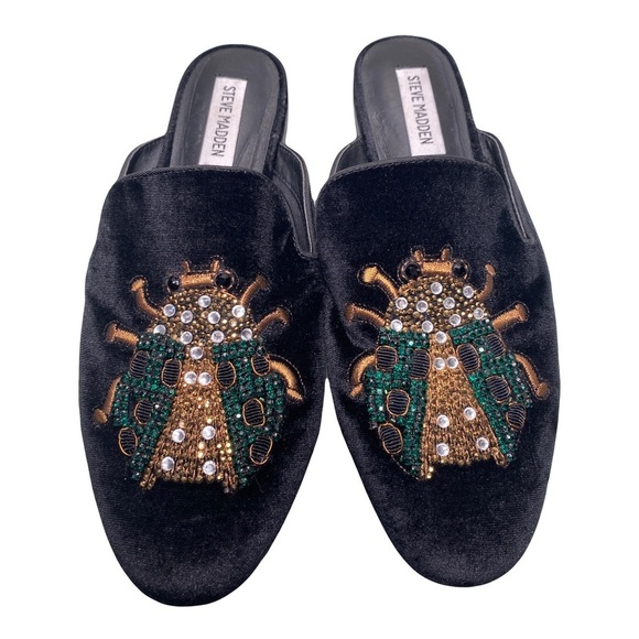 Steve Madden Hugh Embellished Beetle Flat Loafers - Picture 1 of 7